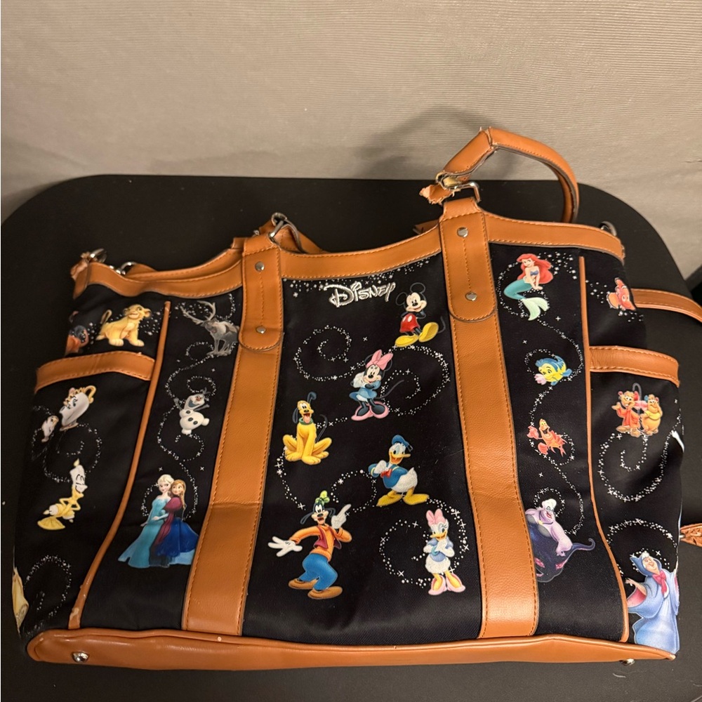 Disney Black & Tan Disney Character Tote Bag